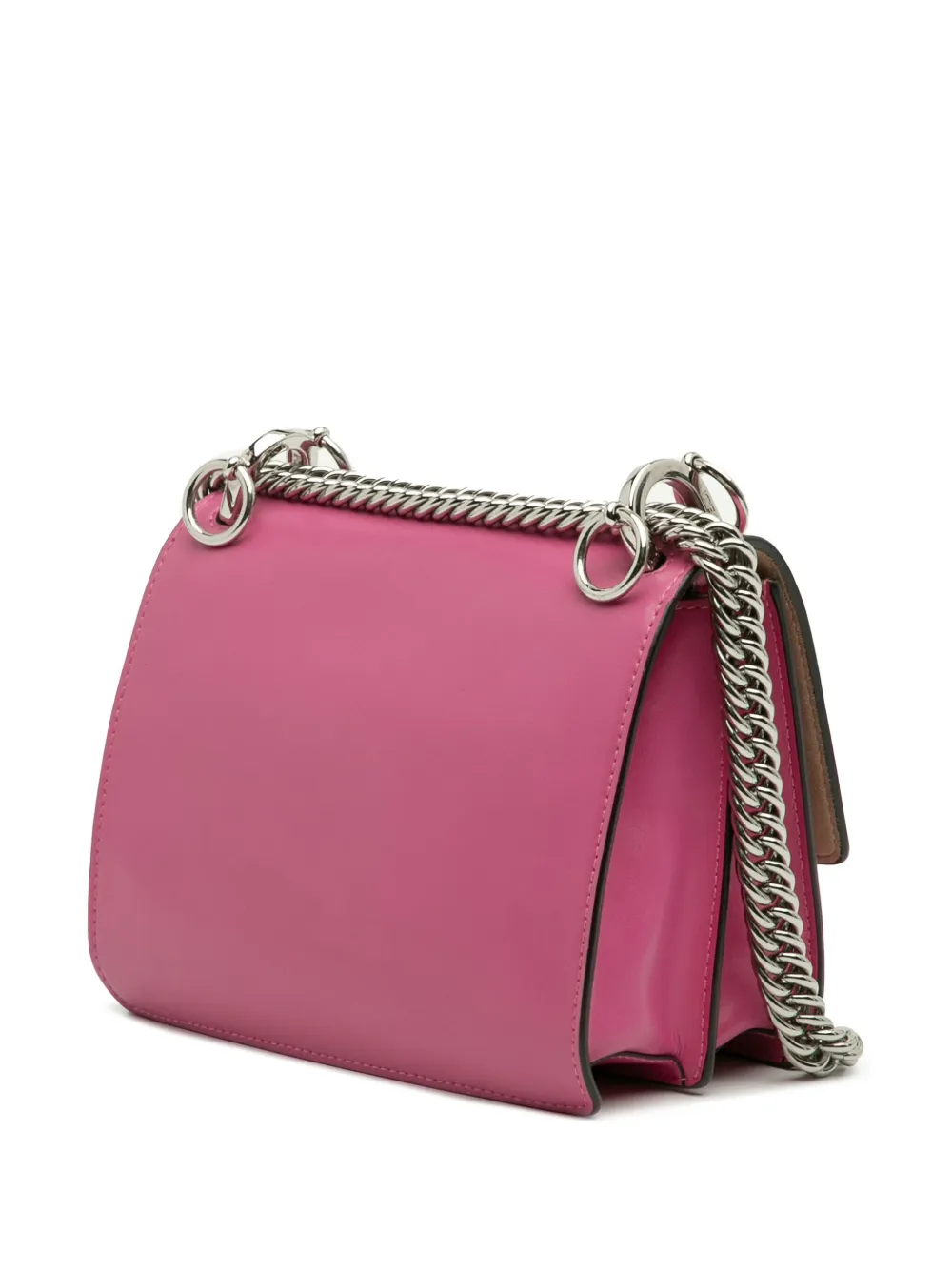 Pre-owned Fendi 2010-2025 Small Leather Kan I Crossbody Bag In Pink