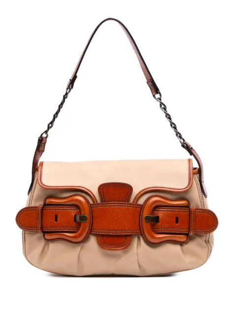 Fendi Pre-Owned 2000-2010 Nylon and Leather B Bis shoulder bag