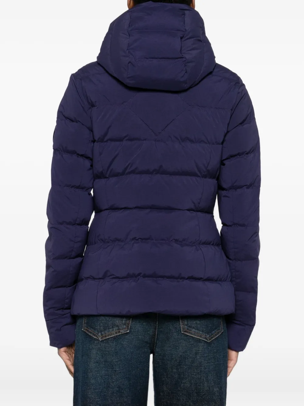 Canada Goose Womens Future Dusk Clair Hooded Stretch-woven Down Jacket In Blue