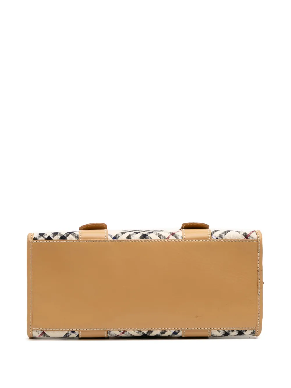Pre-owned Burberry 2000-2017 Nova Check Canvas Handbag In Brown