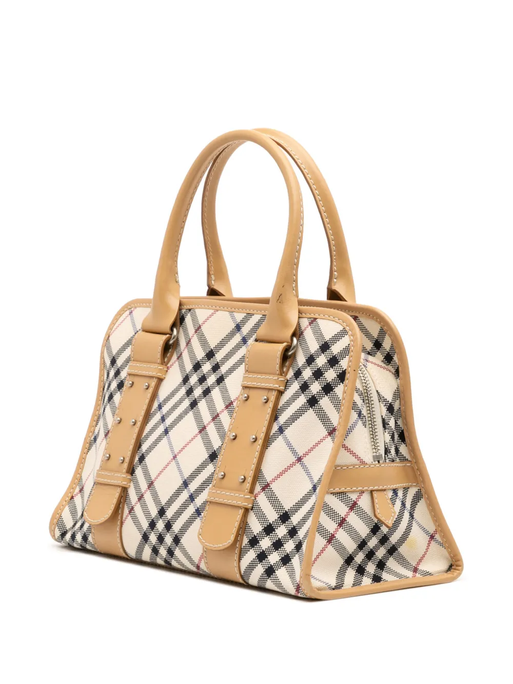 Pre-owned Burberry 2000-2017 Nova Check Canvas Handbag In Brown