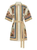 ALEMAIS Mercado fruit-print mini dress - Neutrals