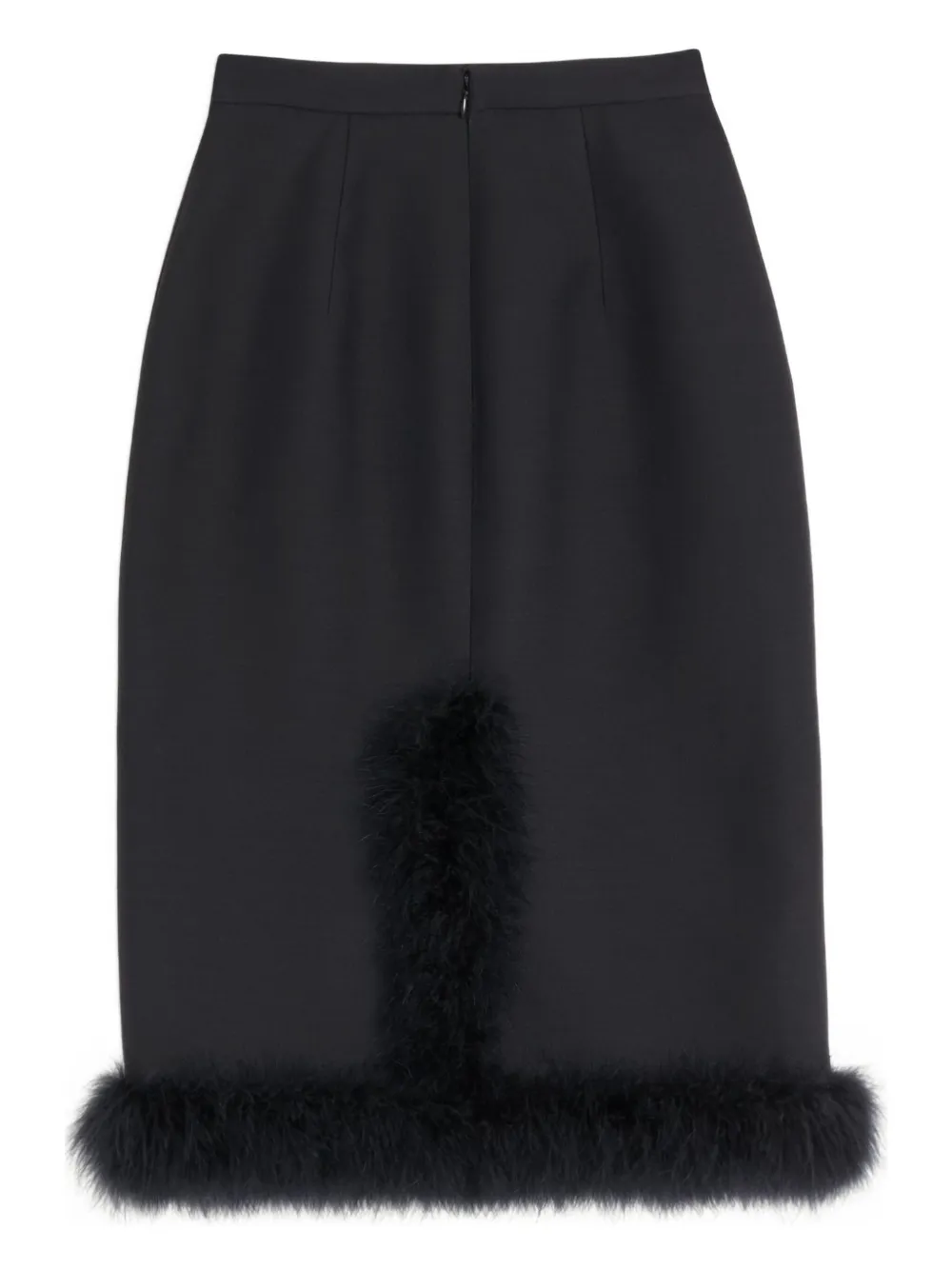 Valentino Garavani Mini-rok met veren afwerking - Zwart