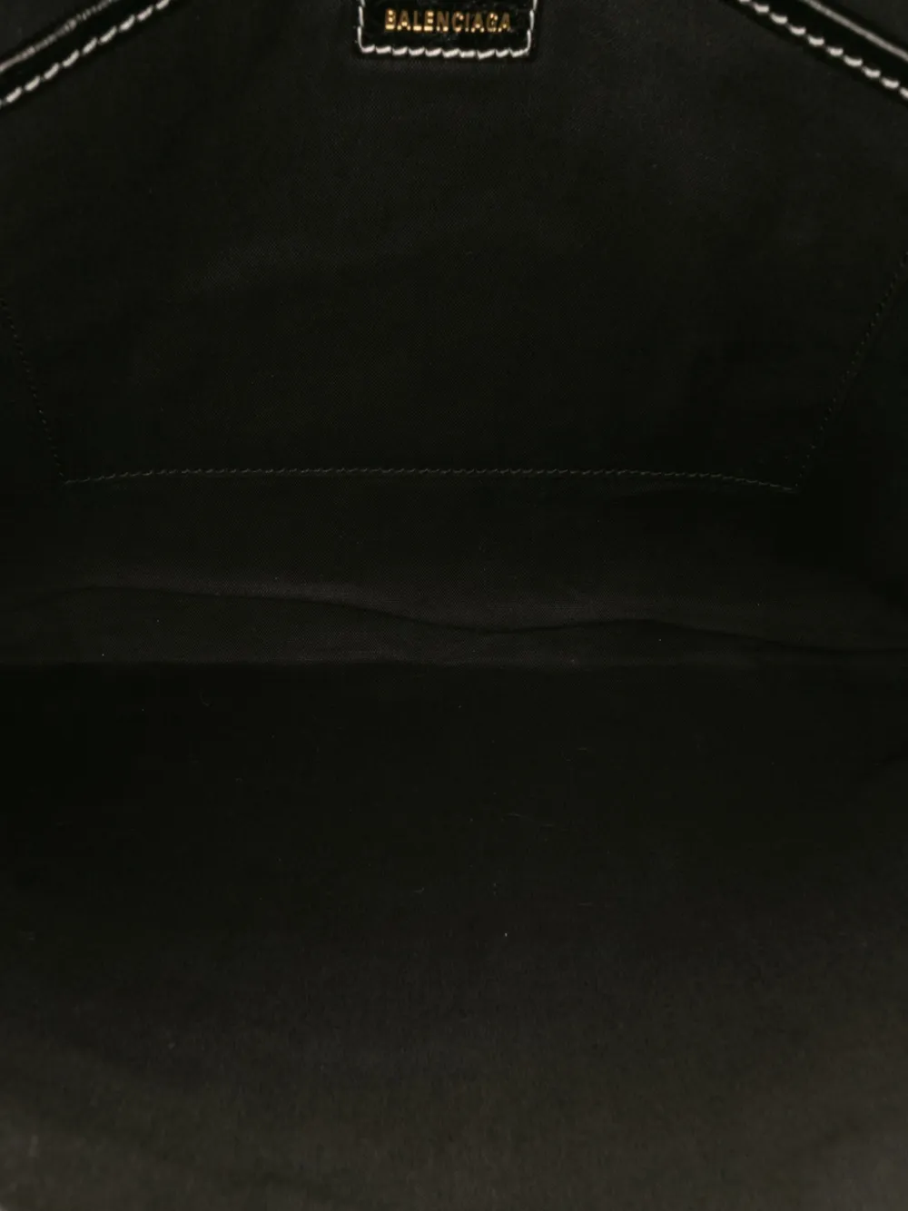 Pre-owned Balenciaga 2019 Lambskin Bazar Clutch Bag In Yellow