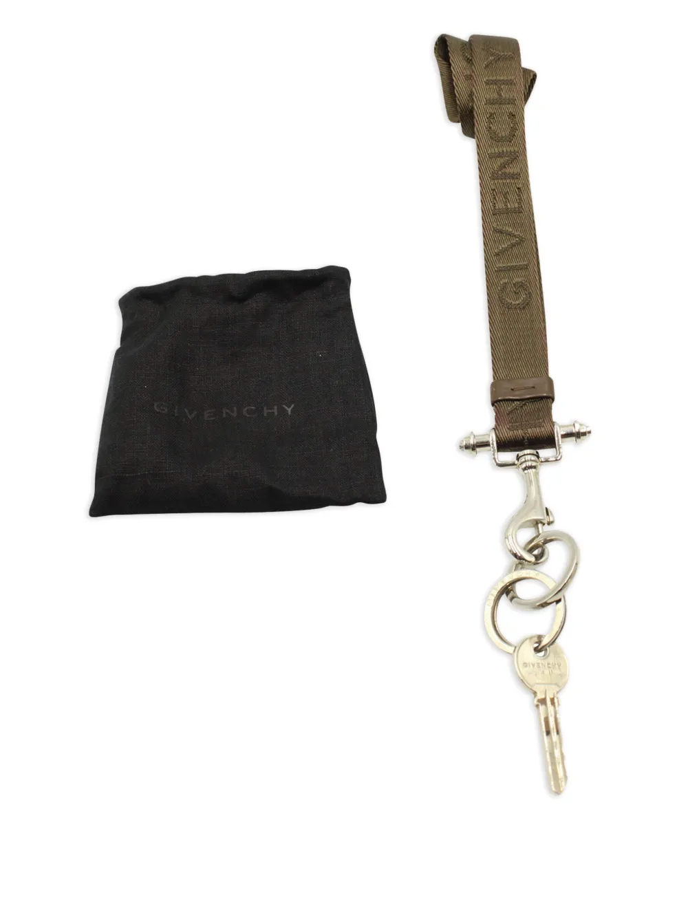 Pre-owned Givenchy Clasp-fastening Key Holder Strap In Green