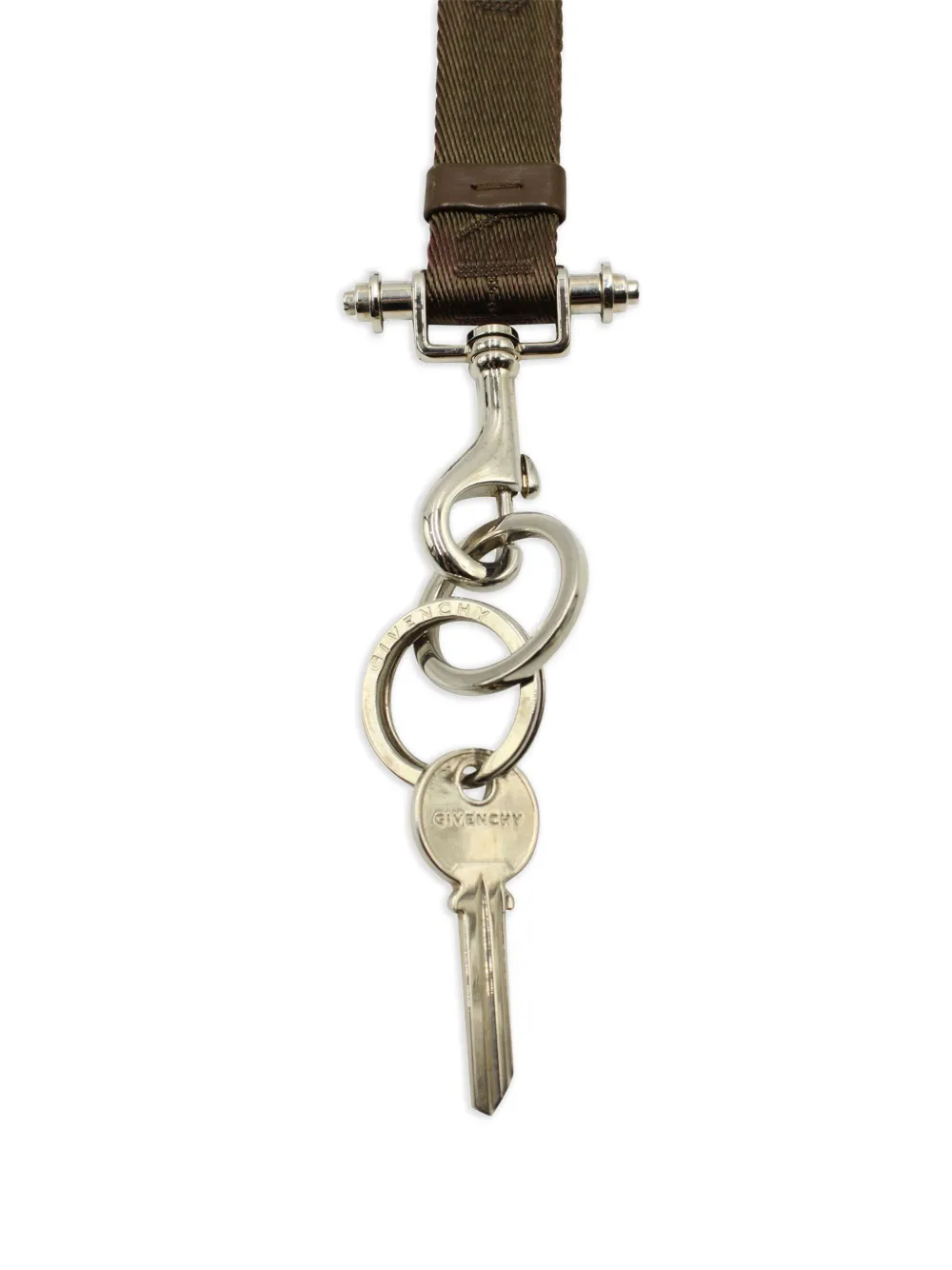 Pre-owned Givenchy Clasp-fastening Key Holder Strap In Green