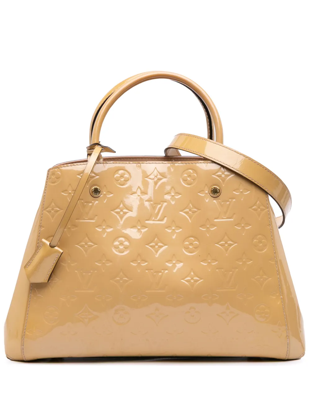 Louis Vuitton Pre-Owned 2015 モノグラム ヴェルニ モンテーニュ MM サッチェルバッグ - ブラウン Louis Vuitton Pre-Owned 2015 モノグラム ヴェルニ モンテーニュ MM サッチェルバッグ - ブラウン