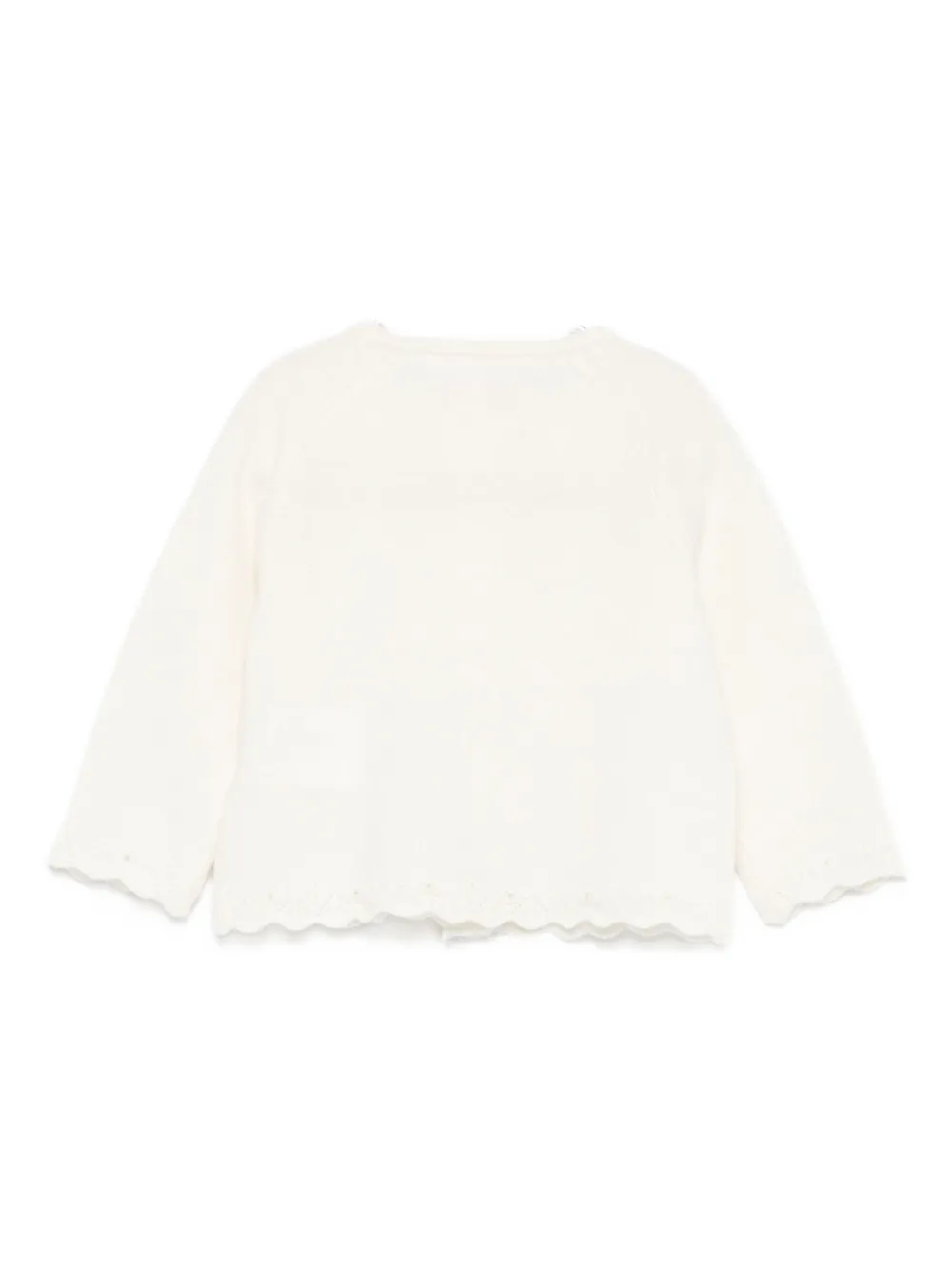 Tartine Et Chocolat Wool Blend Cardigan In White