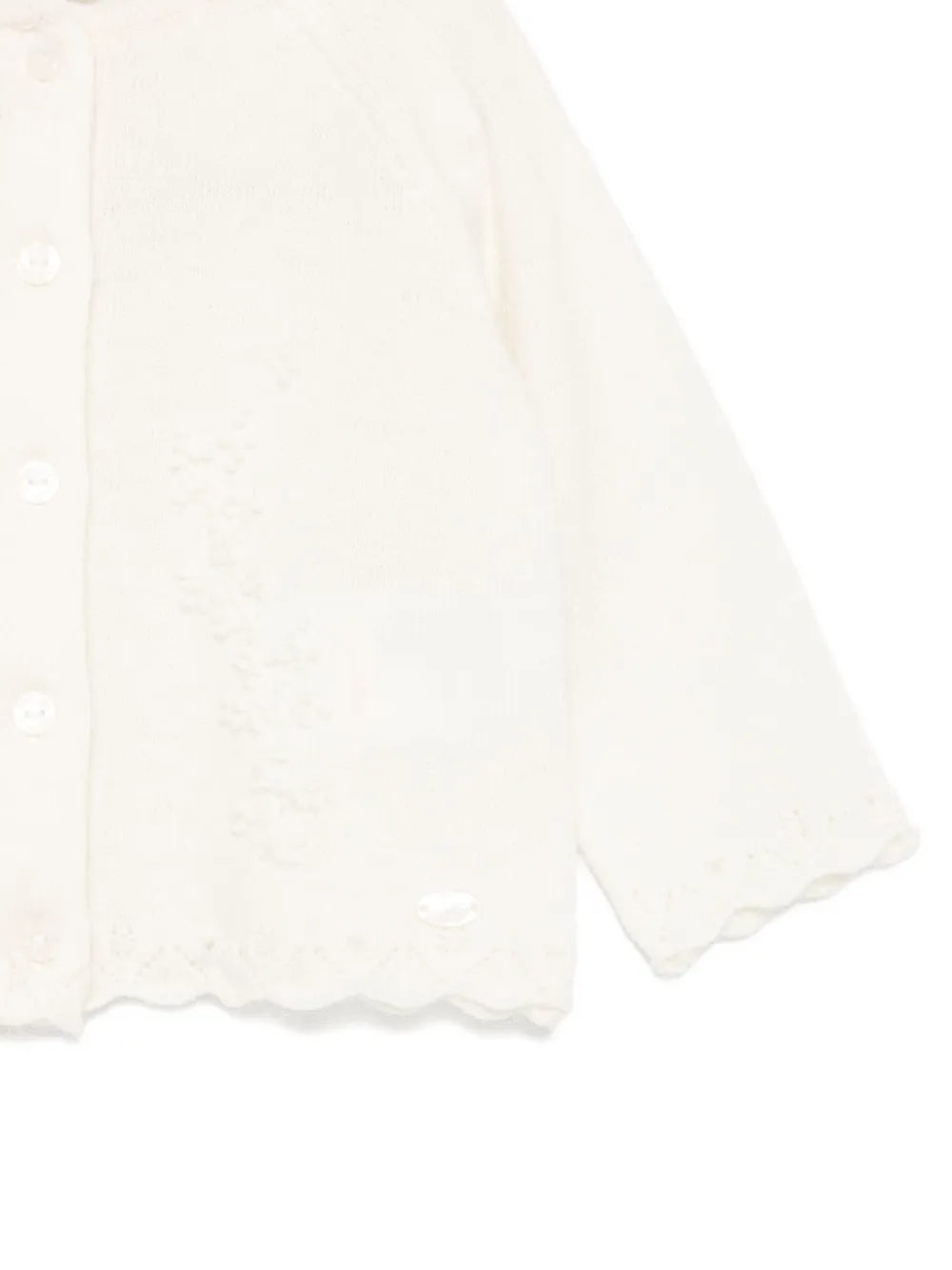 Tartine Et Chocolat Wool Blend Cardigan In White