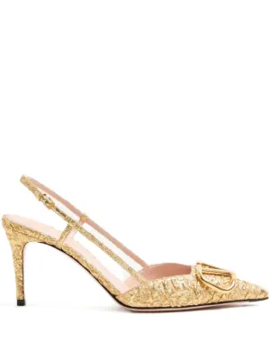 Valentino Garavani スパンコール スリングバック パンプス