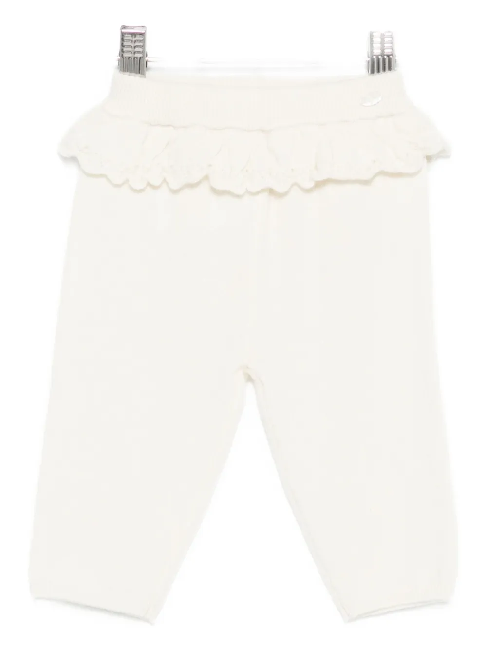 Tartine Et Chocolat Ruffled-detail Trousers In White