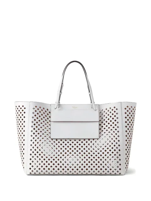 Mulberry perforated leather tote bag