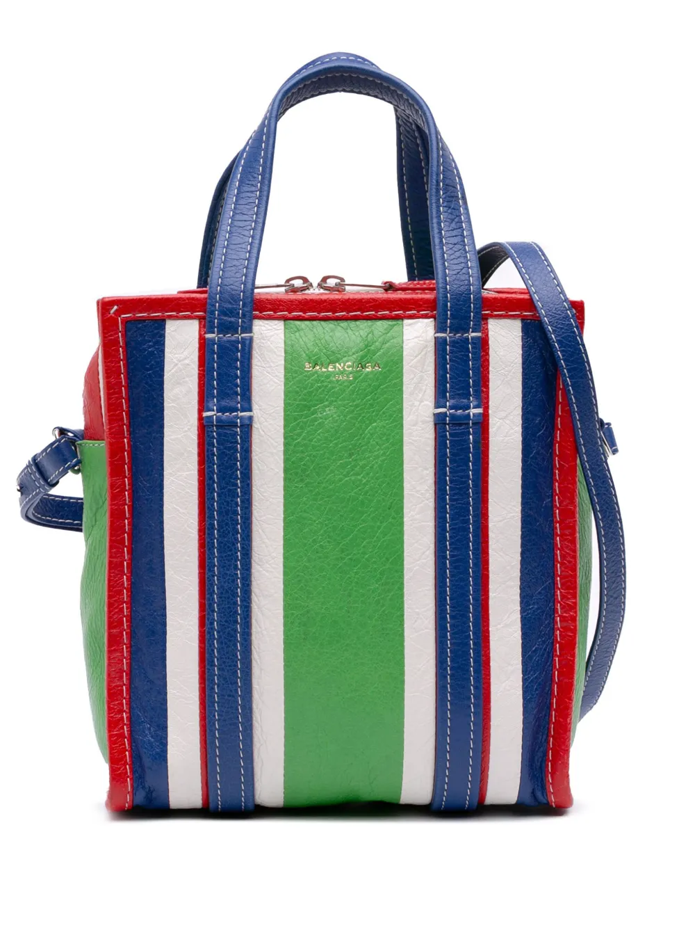 Balenciaga Pre-Owned 2017 XS Lambskin Bazar Shopper satchel | Green | Image 1