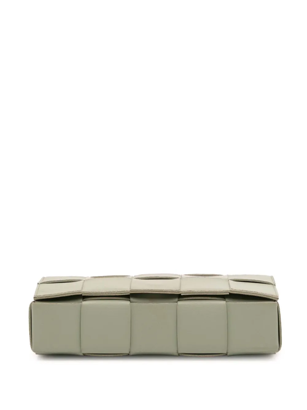 Pre-owned Bottega Veneta 2012-2025 Nappa Intrecciato Cassette Crossbody Bag In Green