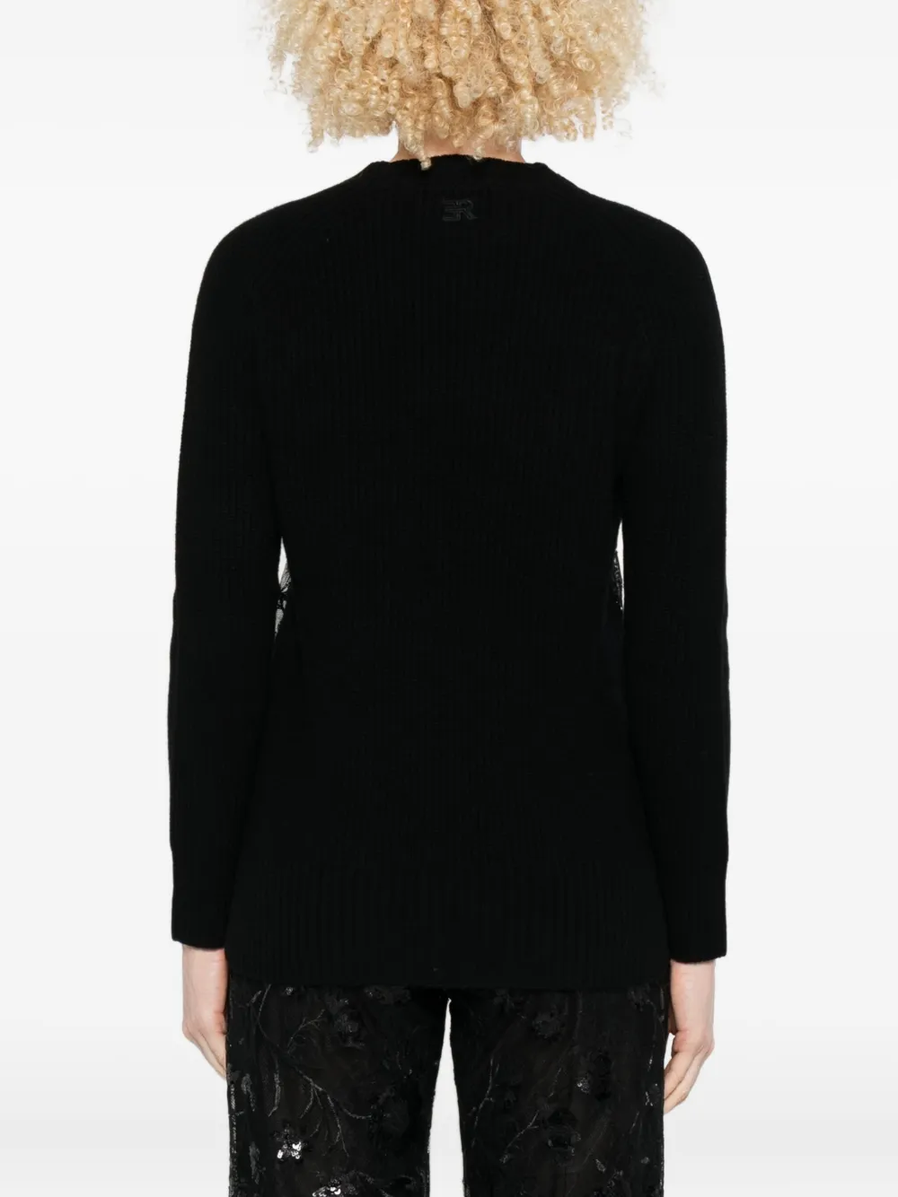 Ermanno Firenze Sequin-embellished Sweater In Black