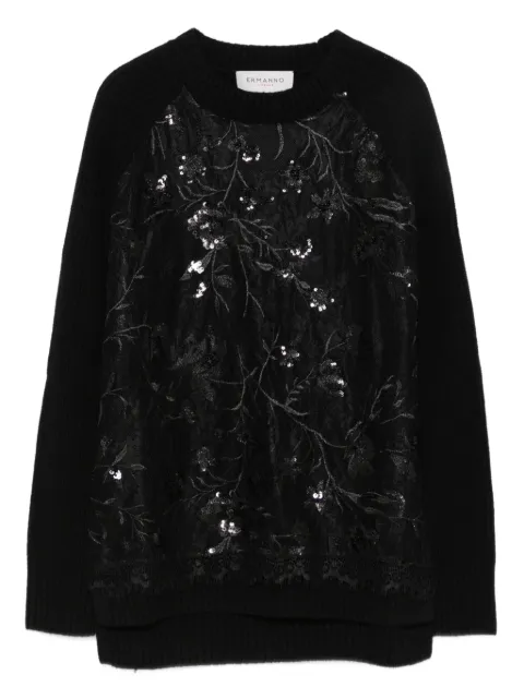 ERMANNO FIRENZE  sequin-embellished sweater 