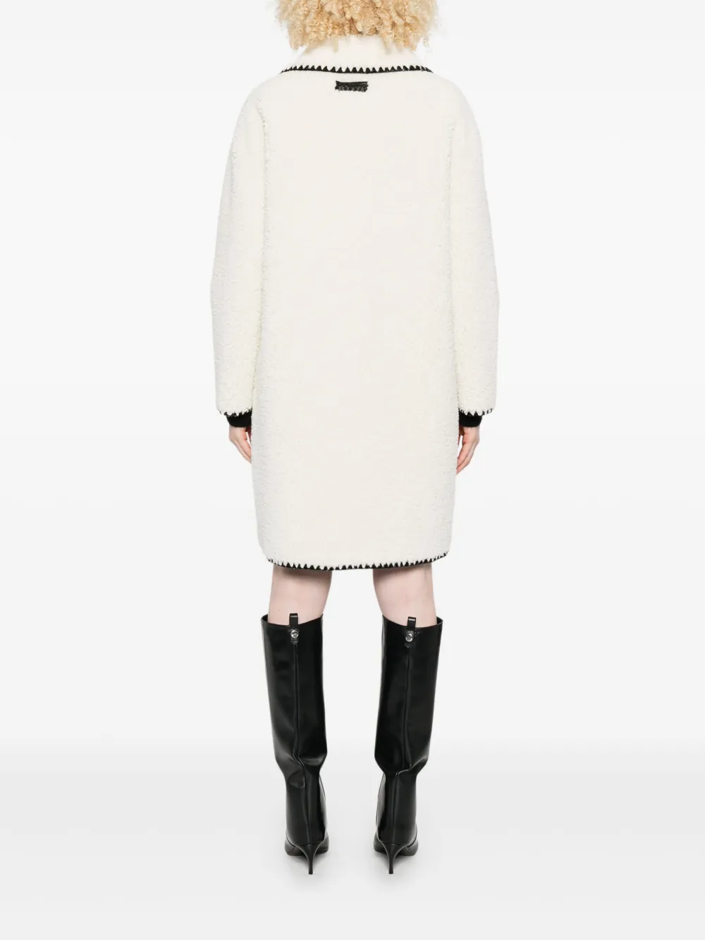 Ermanno Firenze Double-breasted Coat In Neutral