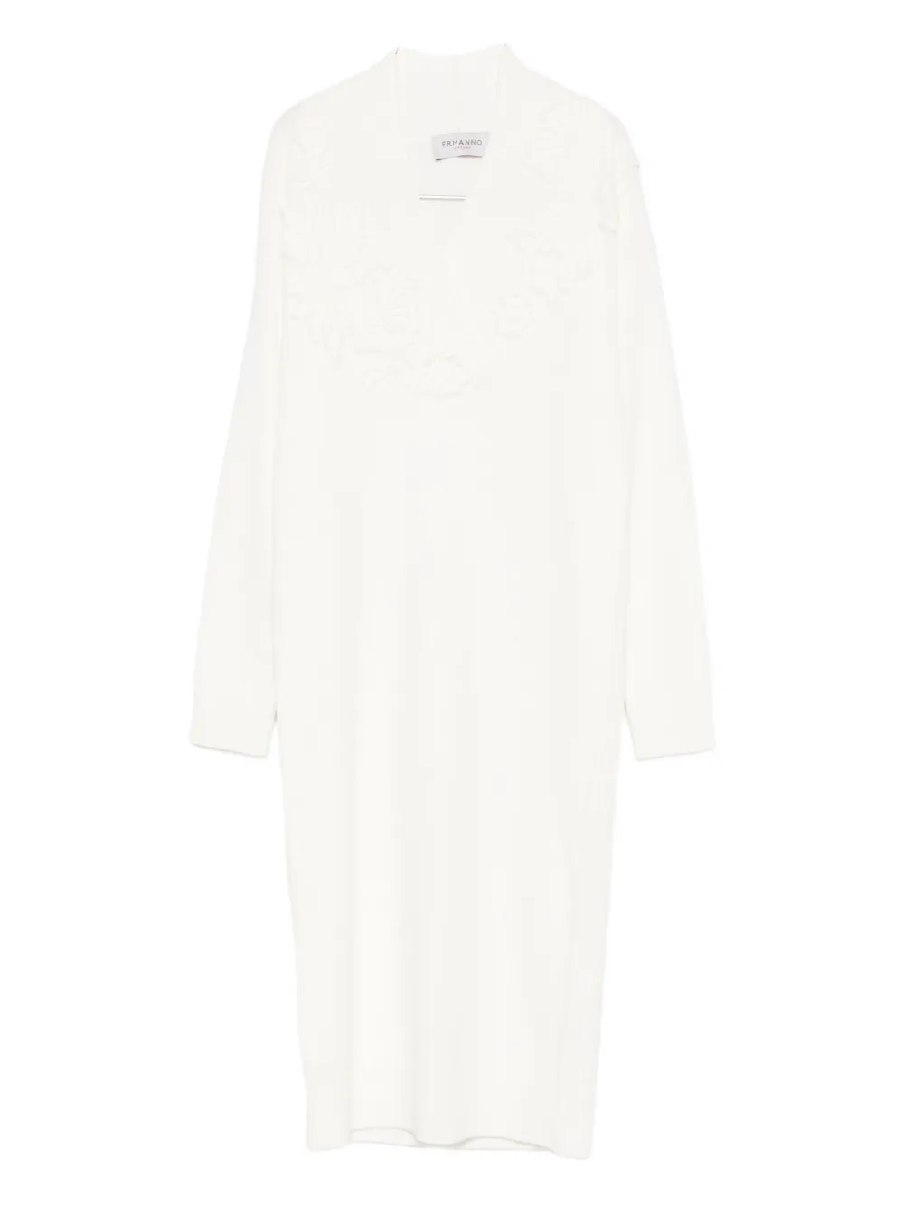 Ermanno Firenze Embroidered-appliqué Dress In White