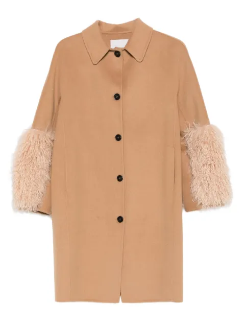 ERMANNO FIRENZE  fur-trimmed coat