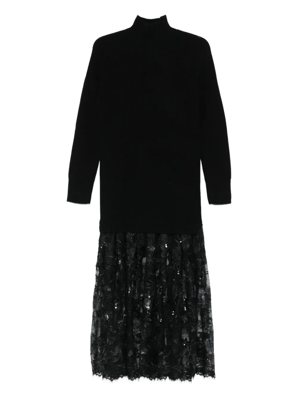 Ermanno Firenze Layered Dress In Black