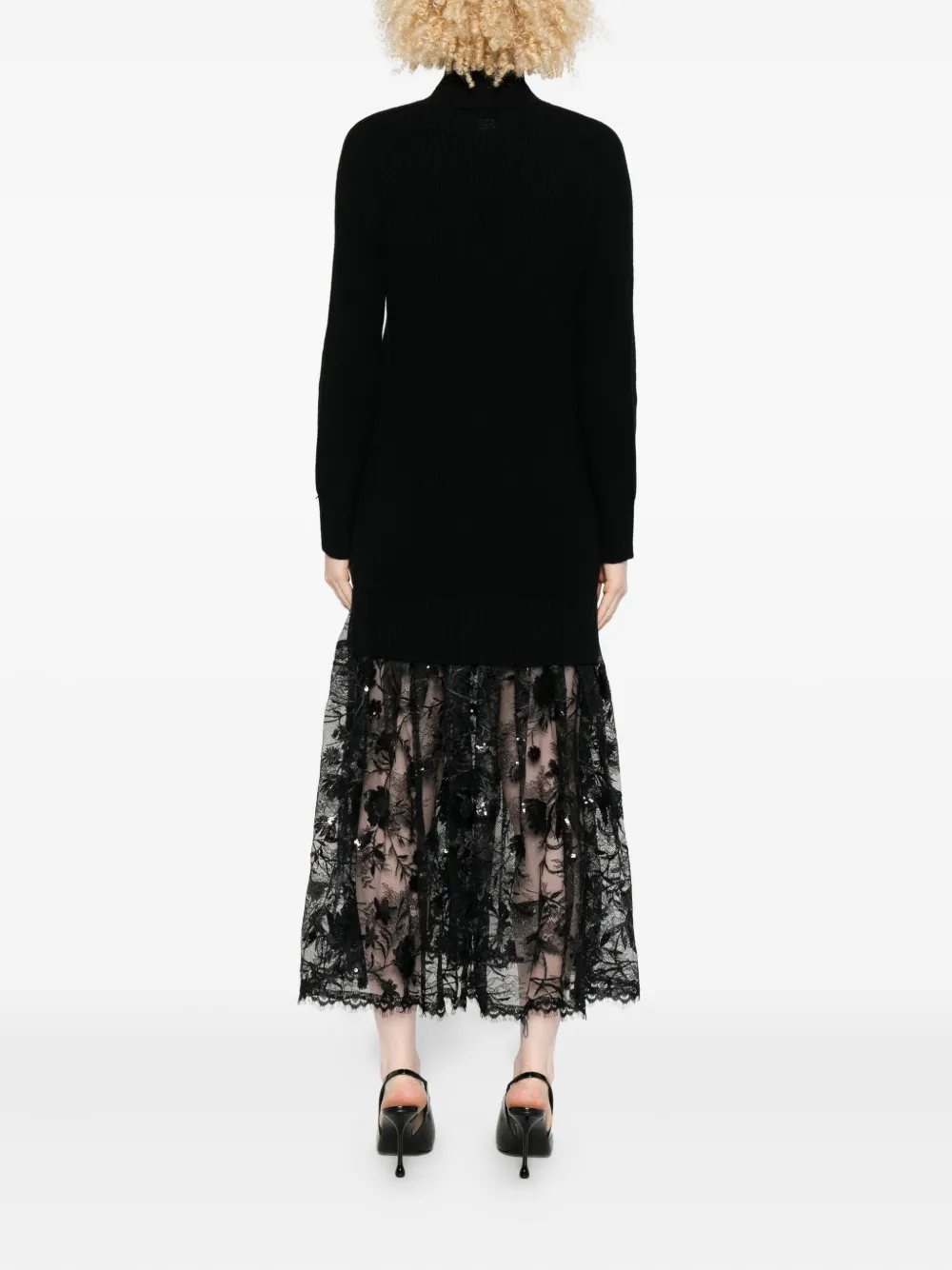 Ermanno Firenze Layered Dress In Black