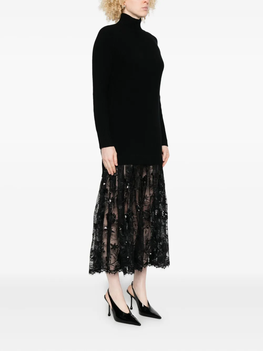 Ermanno Firenze Layered Dress In Black