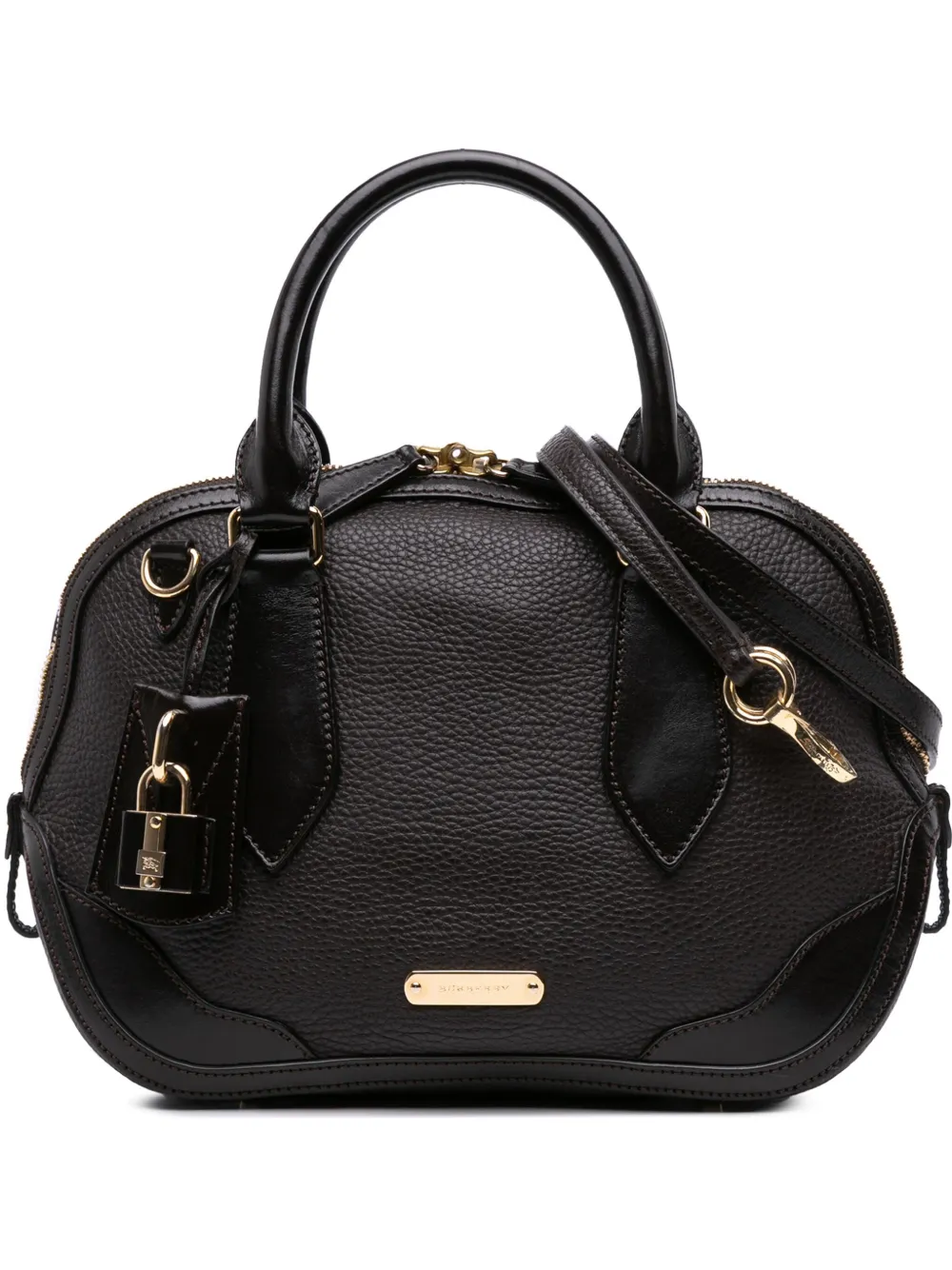 Burberry Pre-Owned 2000-2017 Small Grained Calfskin Heritage Orchard satchel | Black | Image 1