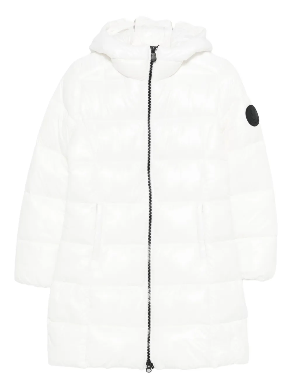 Save The Duck Hooded Quilted Coat In White