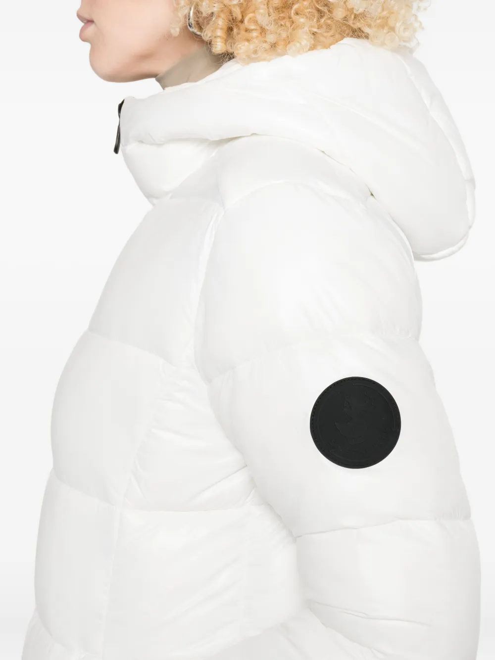 Save The Duck Hooded Quilted Coat In White