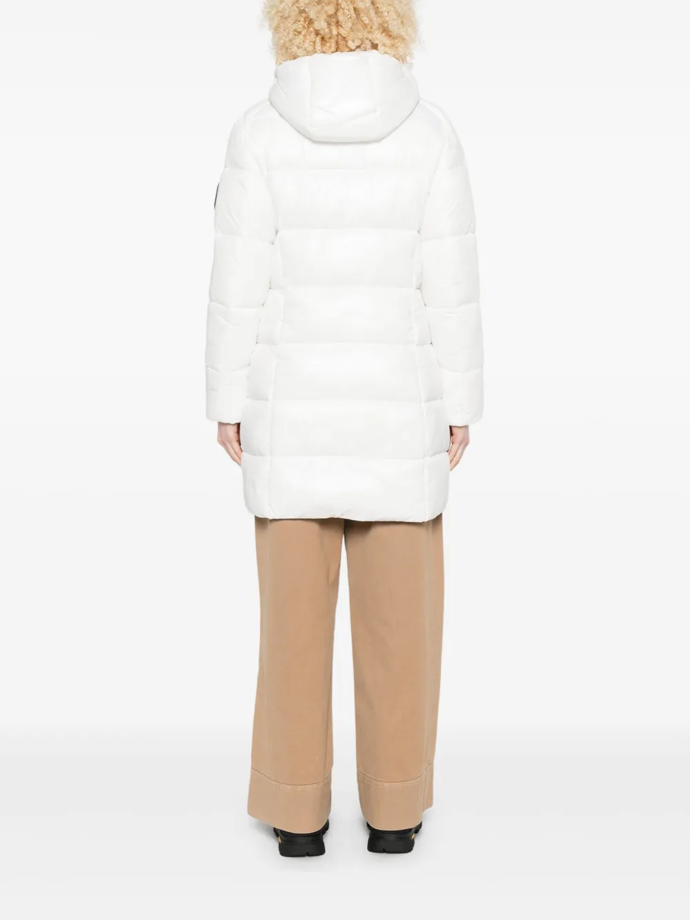 Save The Duck Gewatteerde jas met capuchon Wit