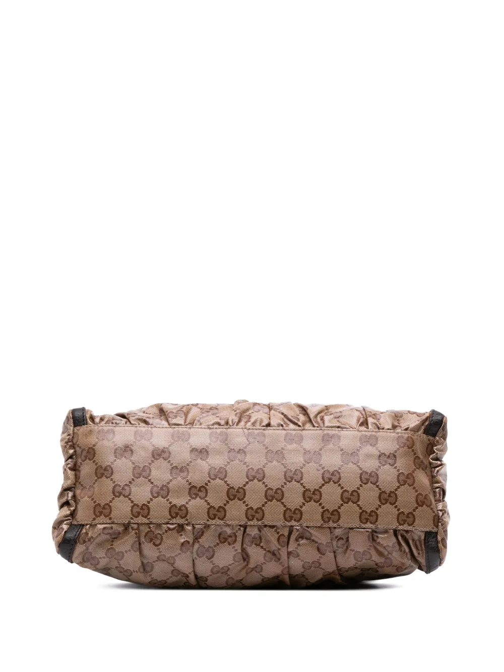 Pre-owned Gucci 2016-2025 Gg Crystal Abbey D Ring Shoulder Bag In Brown