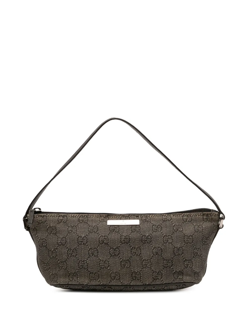Gucci Pre-Owned 2000-2015 GG デニム ボート ショルダーバッグ - グレー Gucci Pre-Owned 2000-2015 GG デニム ボート ショルダーバッグ - グレー