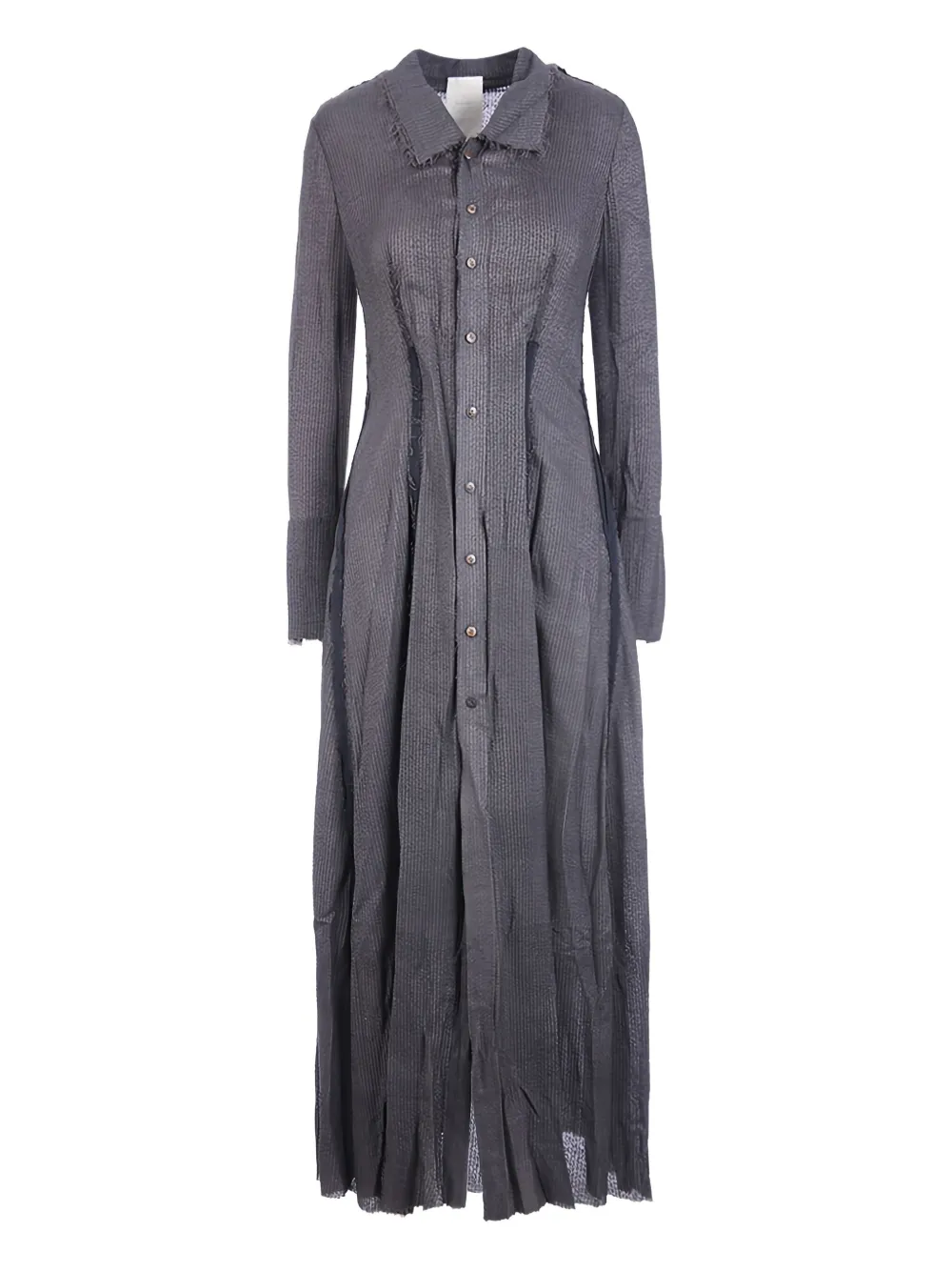 Phaedon Paris button-front raw-edge dress | Grey | Image 1