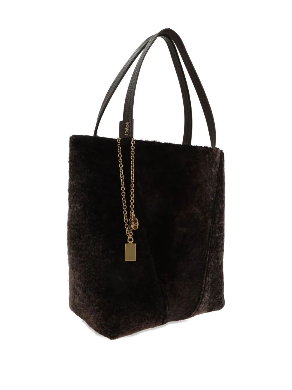 Chloé Lammy shopper met vlakken Bruin