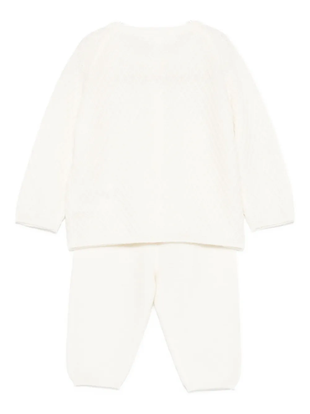 Tartine Et Chocolat Cashmere Two-piece Set In White