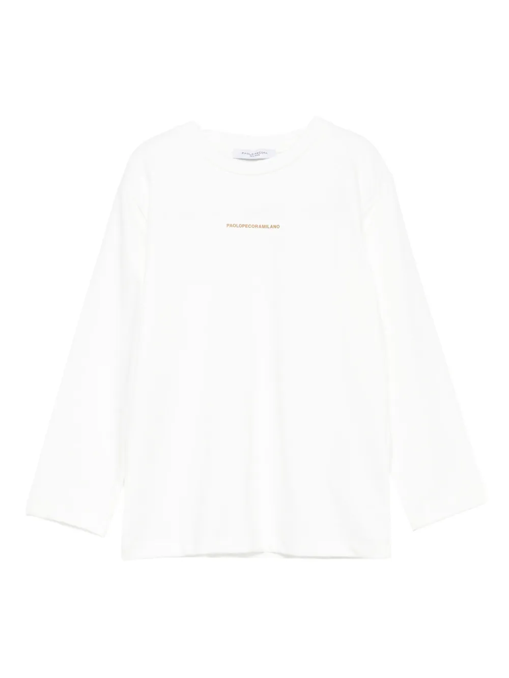 Paolo Pecora Kids logo-print long sleeve T-shirt | White | Image 1