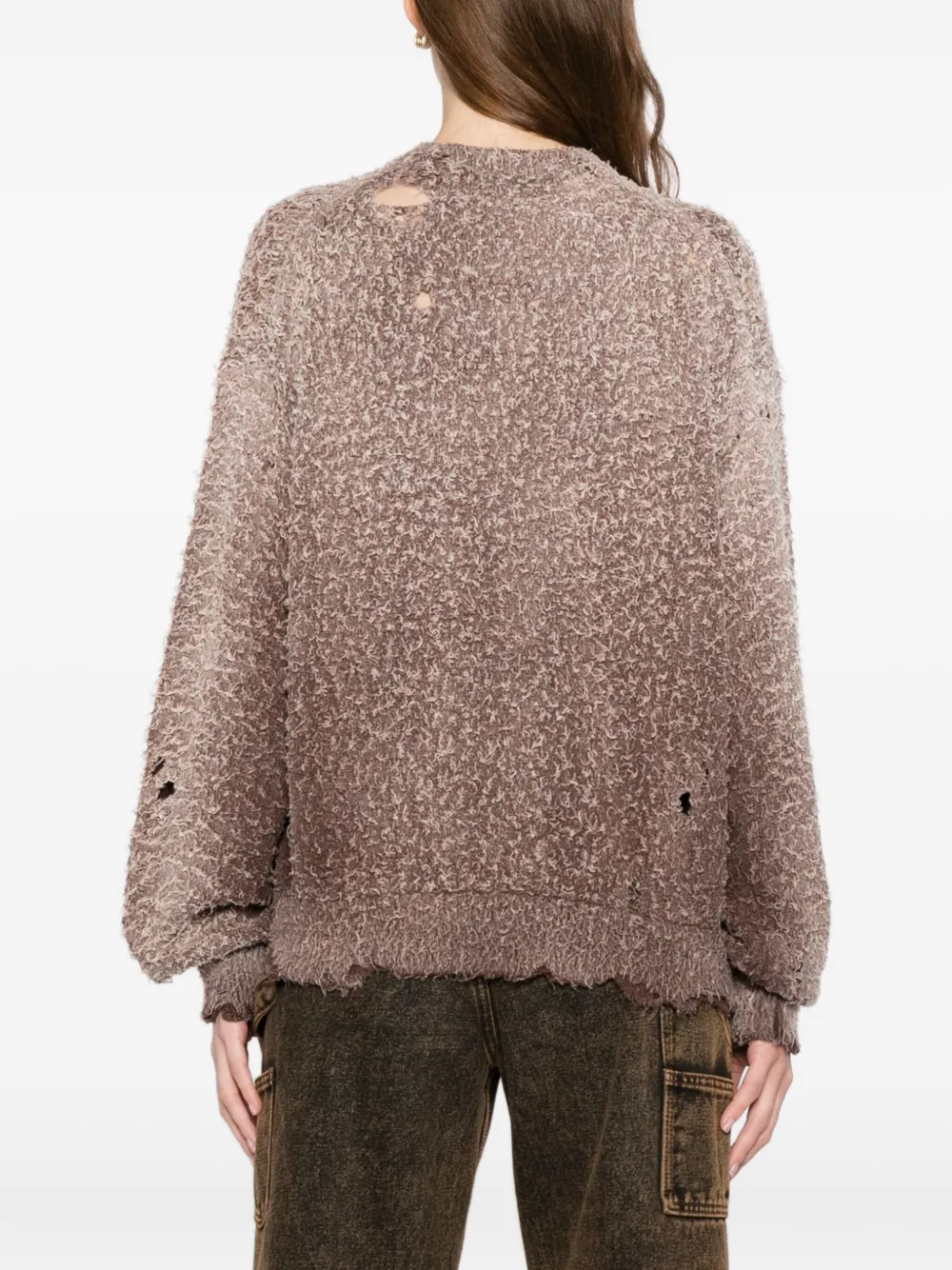 Miharayasuhiro Distressed Cardigan In Brown