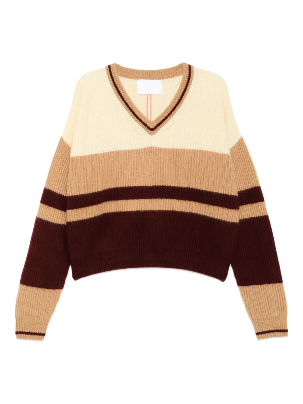 CUDDLEUP ストライプ カシミアセーター - ブラウン CUDDLEUP ストライプ カシミアセーター - ブラウン