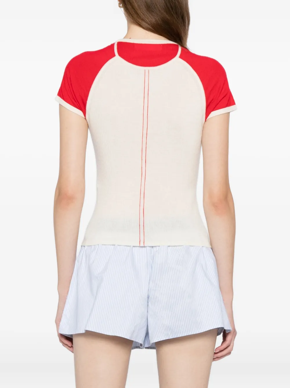 Cuddleup Raglan-sleeve Top In Red