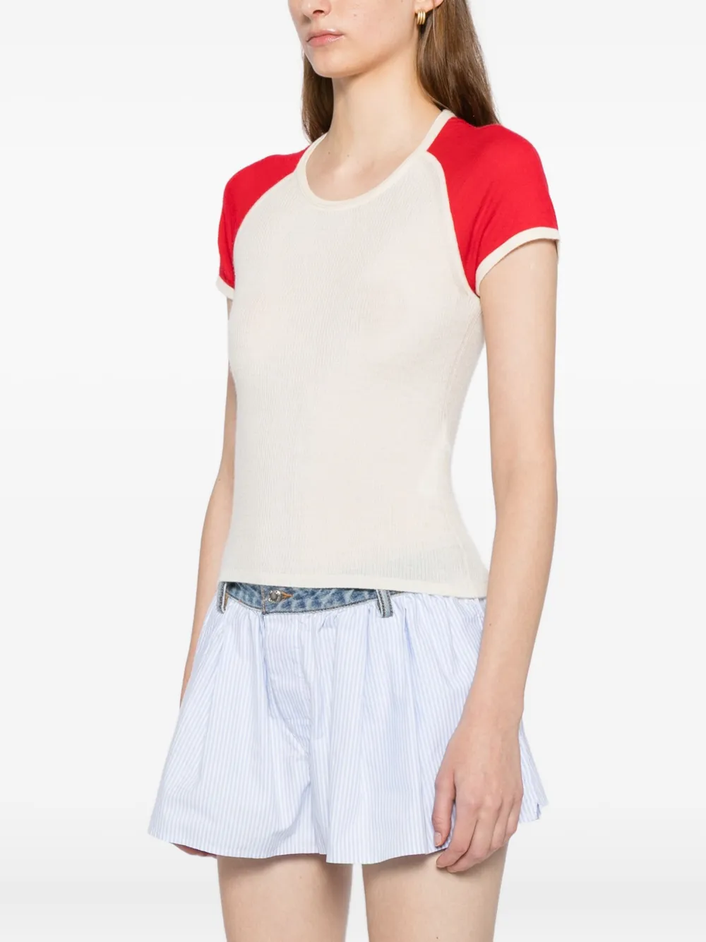 Cuddleup Raglan-sleeve Top In Red