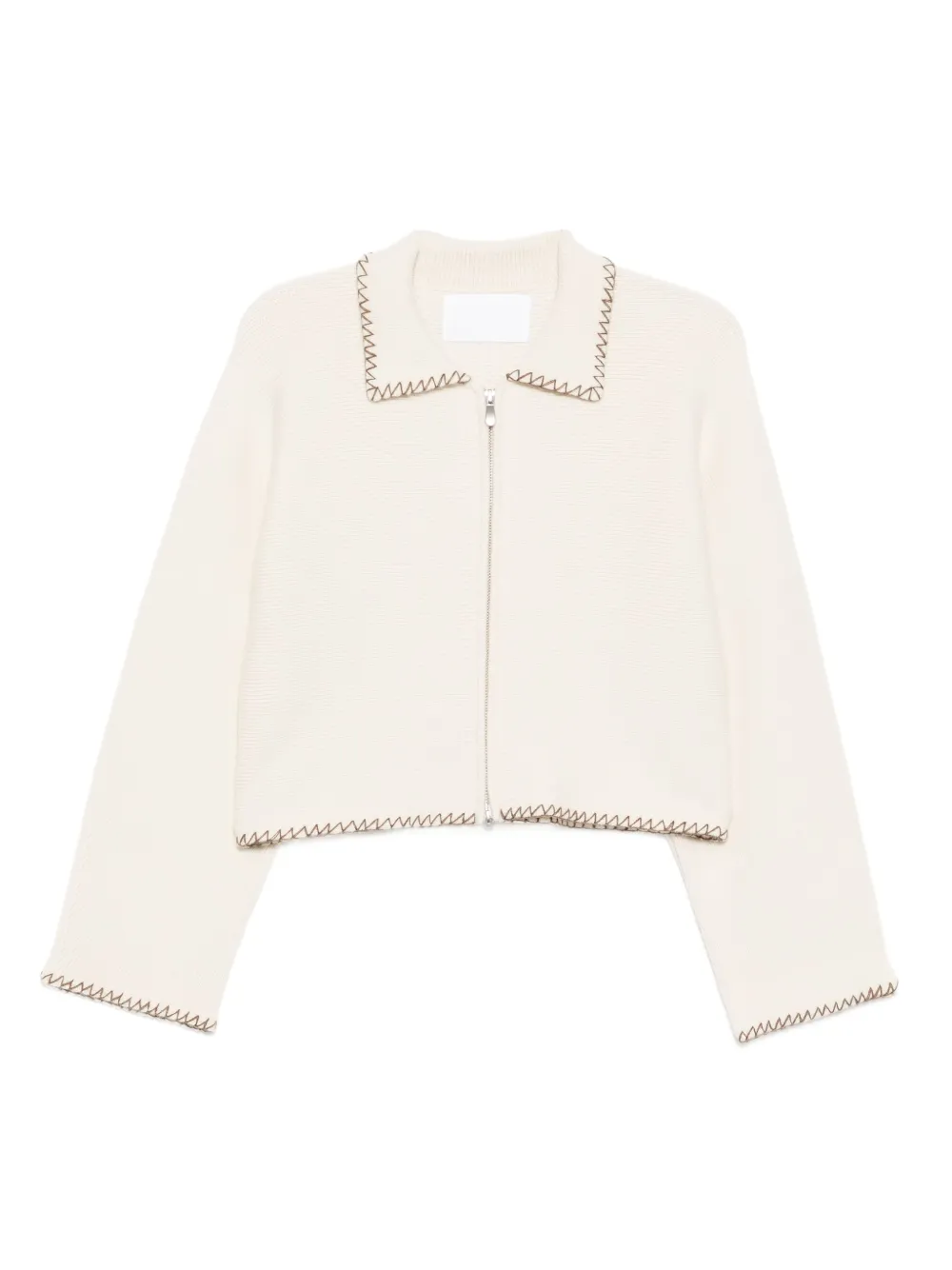 CUDDLEUP cardigan en cachemire à détails de coutures | blanc | Image 1