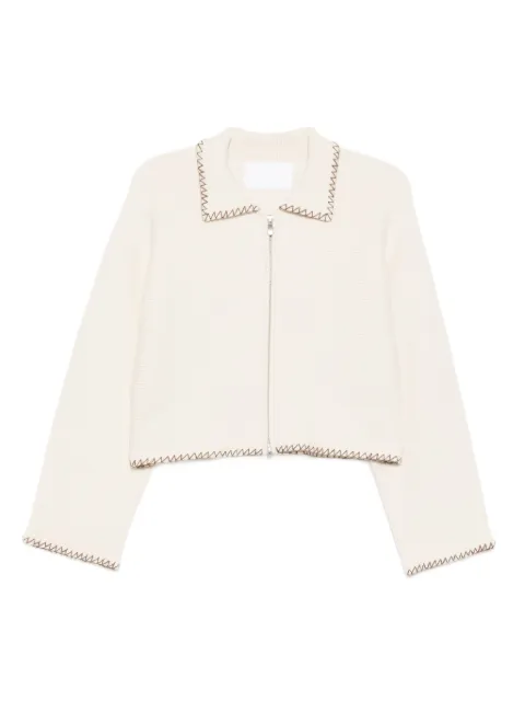 CUDDLEUP cárdigan de cachemira con detalle de costuras