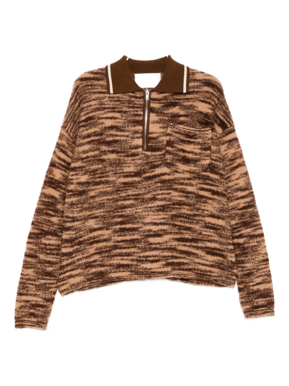 Cuddleup Space Dyed Jumper In Brown