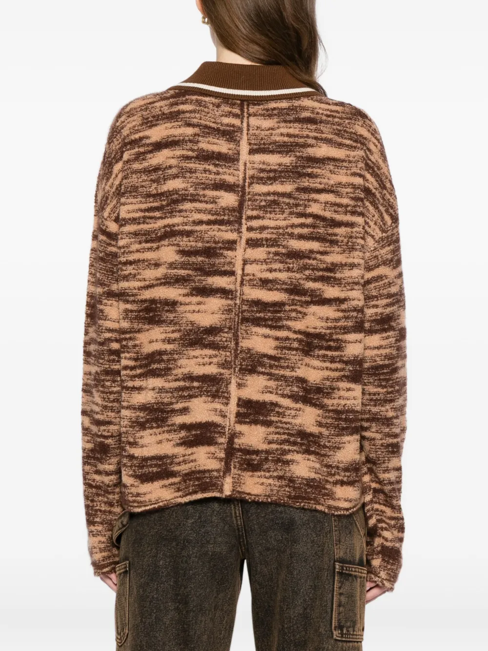 Cuddleup Space Dyed Jumper In Brown