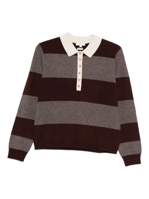 YERSE striped polo-neck sweater