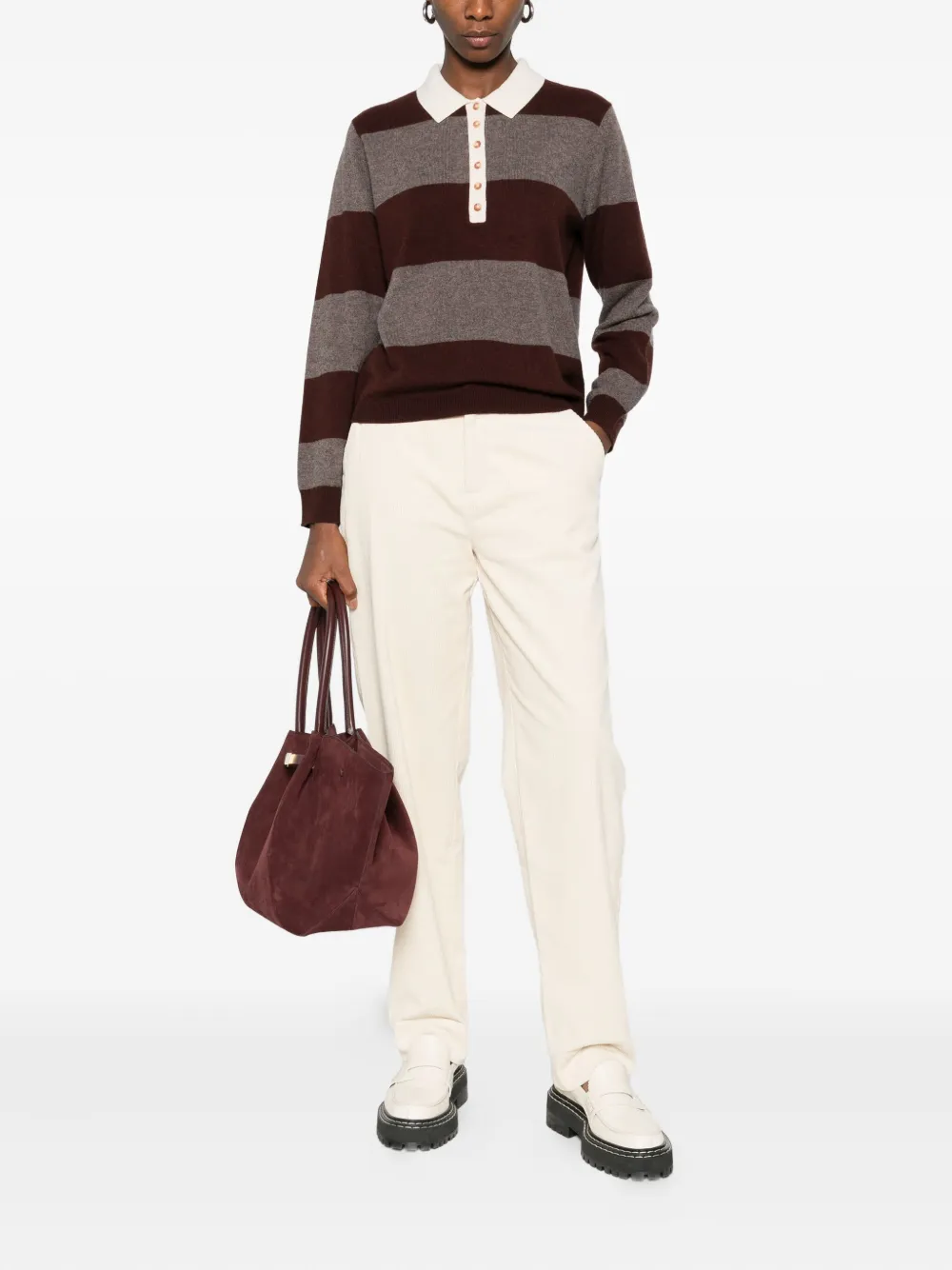 YERSE striped polo-neck sweater | Knitted Sweaters | Image 2