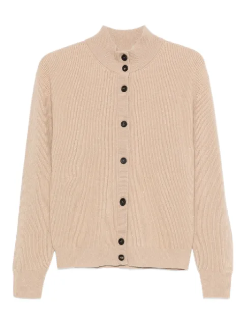 Peserico drop-shoulder ribbed cardigan