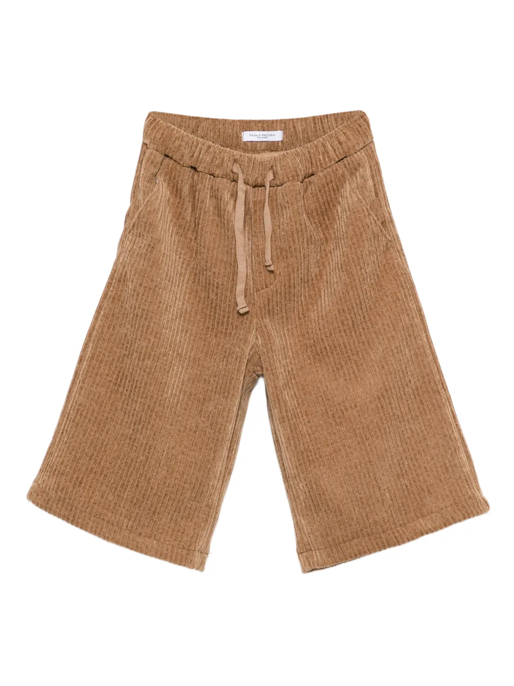 Paolo Pecora Corduroy Drawstring Shorts In Brown
