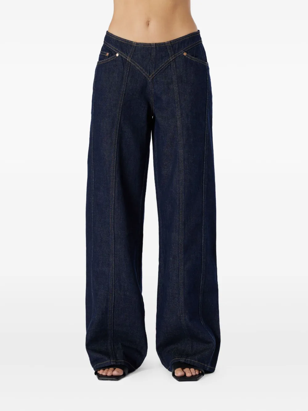 No44 cotton wide-leg jeans - Blauw