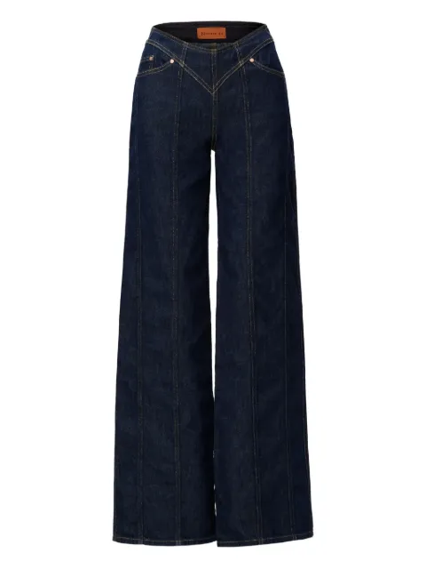 No44 cotton wide-leg jeans